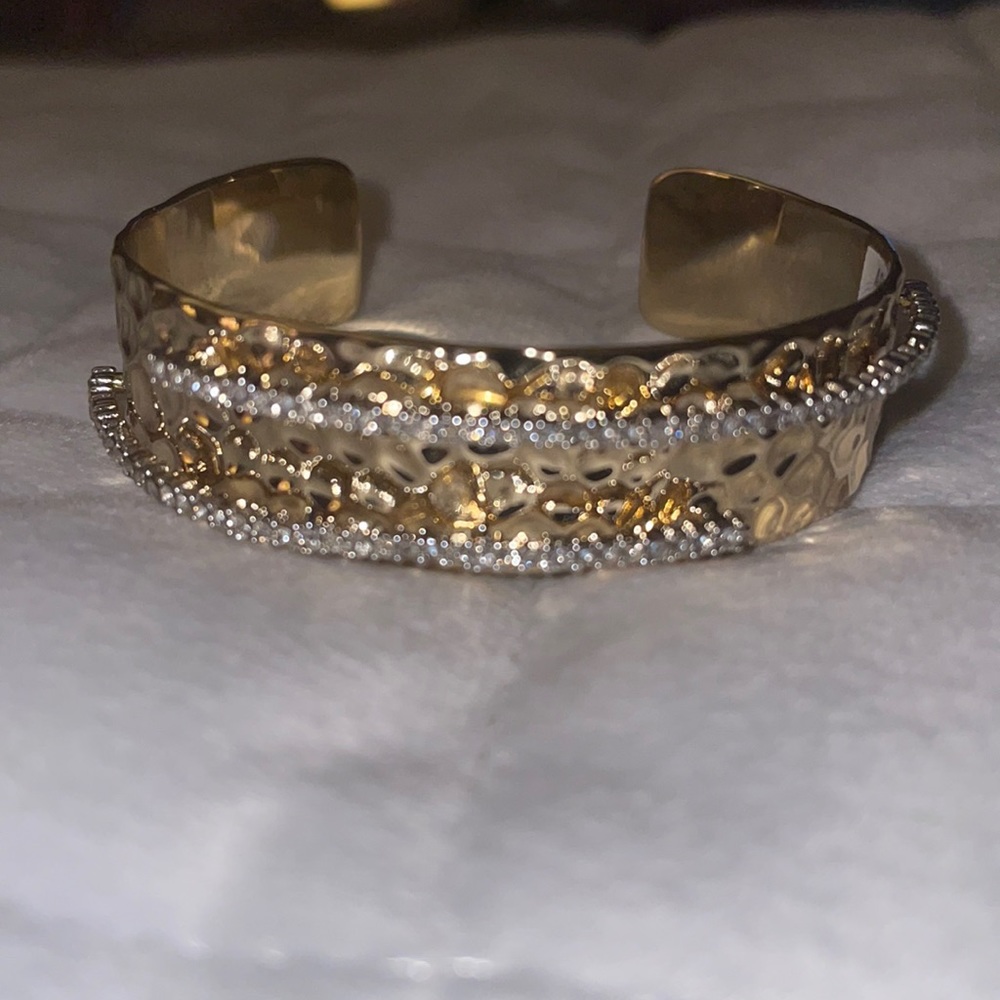 ALEXIS BITTAR
Hammered Metal Cuff Bracelet In Gold